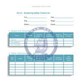 Bunkering Safety Check-List for the ISGOTT